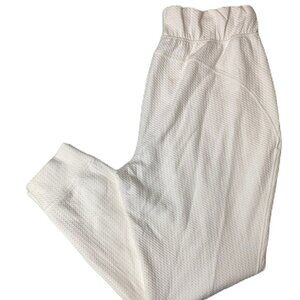 Women’s Cream Textured Joggers | Soft Stretch Fit | Loungewear Essential | XXL